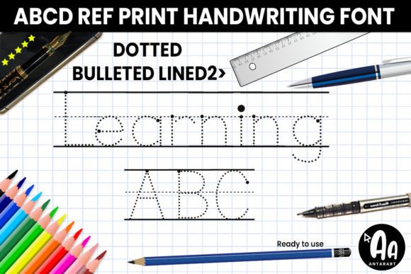 Abcd Ref Dotted Bulleted Lined2 Display Font for Web Design