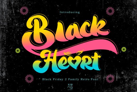 Black Heart Font for Bold Campaign Headlines