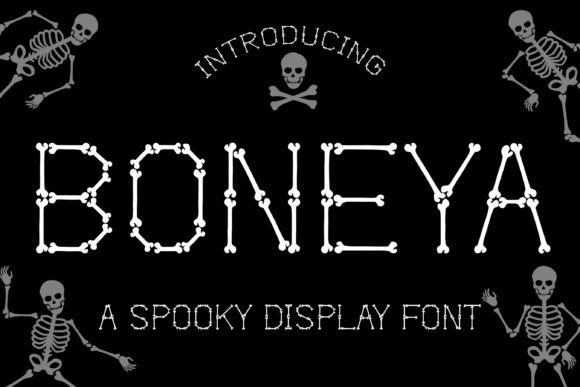 Boneya Display Font for Halloween and Spooky Designs