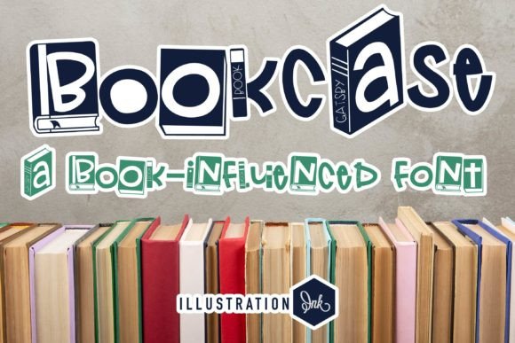 Bookcase Font for Creative Product Makers