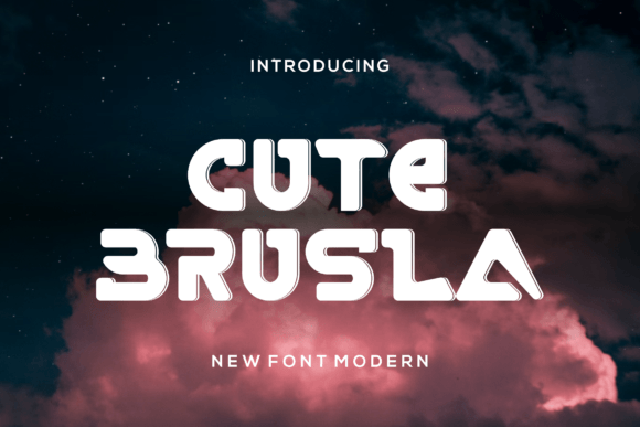 Cutebrusla: A Charming Display Font for Creative Projects