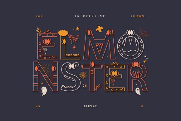 Elmonster Font: A Quirky Display Typeface for Halloween-Themed Publishing