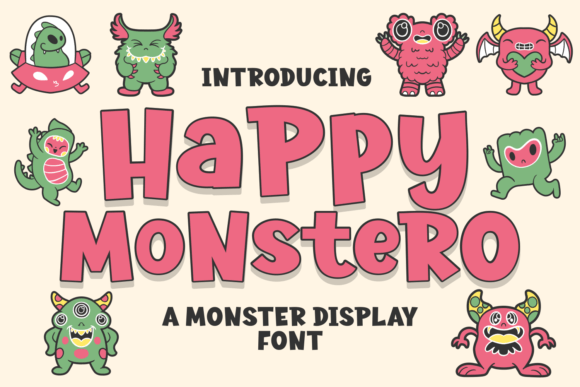 Happy Monstero: A Playful Display Font for Creative Branding Projects