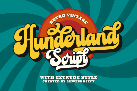 Hunderland: A Bold Display Font for Dynamic Designs