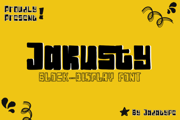 Jakusty Display Font for Playful Editorial Design