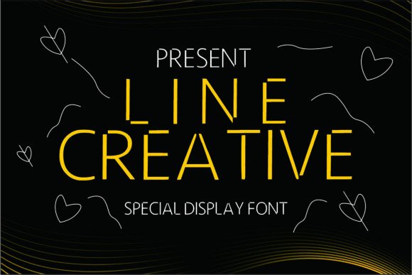Line Creative Font: A Display Typeface for Business Branding