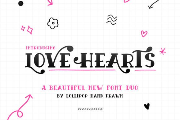 Love Hearts Font for Branding and Display Design