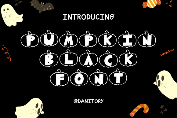 Pumpkin Black Font for Cozy Fall Creations