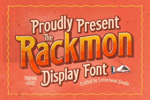 Rackmon Font: A Nostalgic Display Typeface for Creative Projects