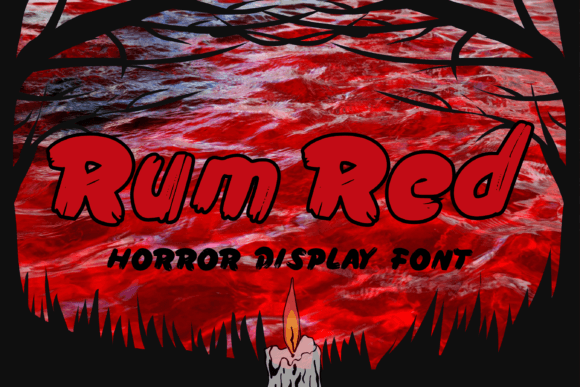Rum Red: A Bold Horror Display Font for Spooky Branding